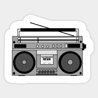 Retro Boom Box 'FILL THIS SPACE' Sticker